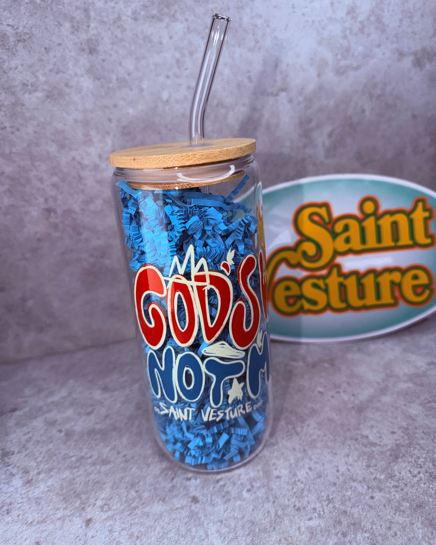 Glass Cup with lid
